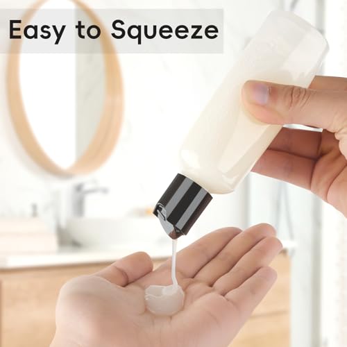 TUZAZO 10 Pack 3.4 oz Clear Travel Bottles for Toiletries TSA Approved Leakproof Travel Size Containers Empty Small Plastic Shampoo Lotion Bottles - color: Clear