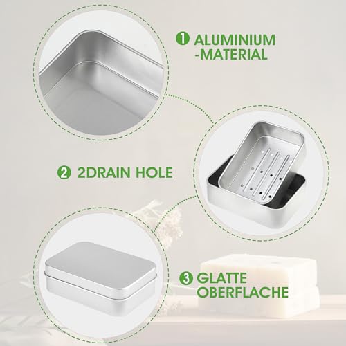 Ouligay Travel Soap Container Bar Soap Holder Bar Soap Case Metal Soap Box Soap Dish Travel for Gym Camping Home Bathroom