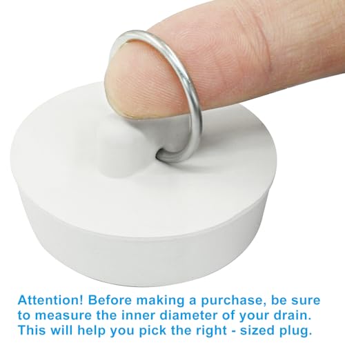 2 Pack Rubber Drain Stopper 1-1/2 Inch Bathtub Drain Plug | Universal Bathroom Sink Stopper, Fits 1-1/2 Inch, Bathtub Drain Plug, For Bathroom Kitchen Sink Tub - style: 1-1/2 Inch