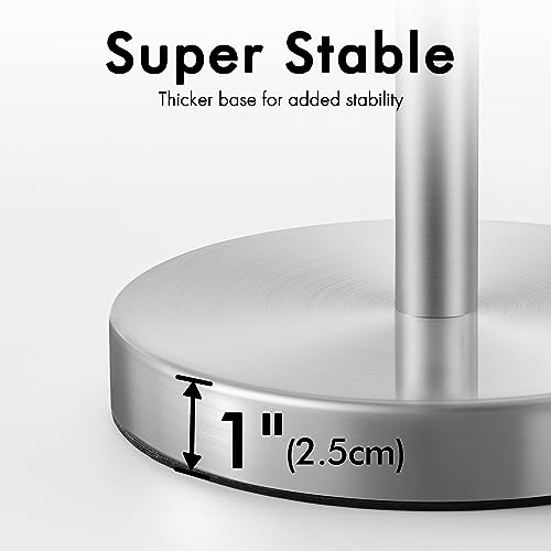 KES Toilet Paper Storage Stand, Freestanding Bathroom Toilet Paper Holder Storage for 3 Rolls SUS304 Stainless Steel Brushed Nickel, BPS201S39-2