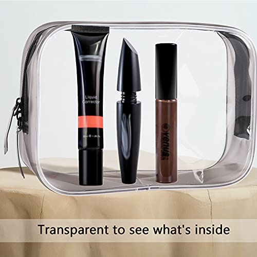 Buminee Clear Pouch Small, 6.6"x2.3"x4.7" TSA Approved Toiletry Bag, Travel Bags for Toiletries, Cosmetic Bag for Women and Men - 1 Pack Black - color: black 1 Pack