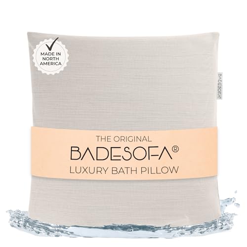 BADESOFA® Luxury Bath Pillow M in Ivory, Quick-Drying Bath Back Pillow | Thick & Comfortable Tub Pillow for Bathtub, Full Body Support, Premium Spa Cushion, Luxury Bath Gift - color: Ivory Pearl, size: Medium (Single Pillow)