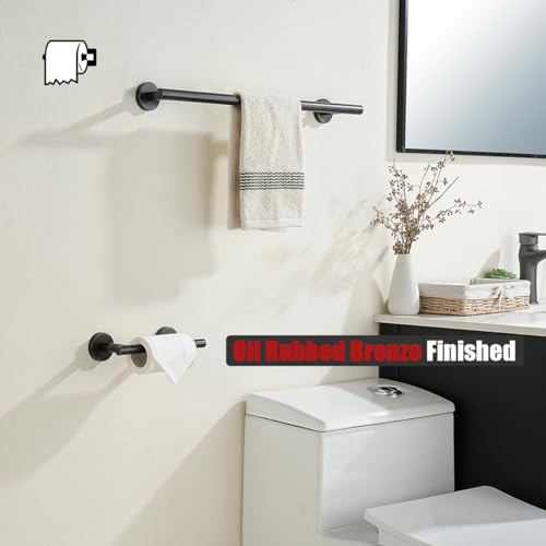 JQK Bronze Toilet Paper Holder, Double Post Pivoting Tissue Holder Wall Mount, 304 Stainless Steel Hold Mega Rolls, Oil Rubbed Bronze, TPH150-ORB - color: Oil Rubbed Bronze