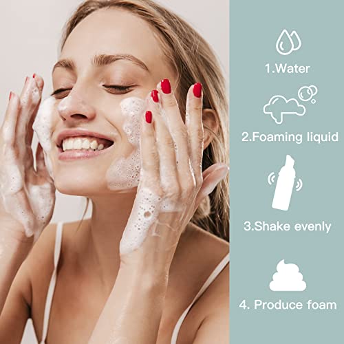 Travel Foam Pump Bottle - 2oz Small Size Foaming Hand Soap Dispenser - Mini Portable Mousse Lash Shampoo Kit Container for Hair - Empty Leak Proof Plastic Clear Foamer for Liquid Toiletry 3Pack - color: Clear