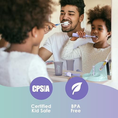 Brusheez Kids’ Electric Toothbrush Set - Safe & Effective for Ages 3+ - Parent Tested & Approved with Gentle Bristles, 2 Brush Heads, Rinse Cup, 2-Minute Timer, & Storage Base (Prancy the Pony) - color: Prancy the Pony