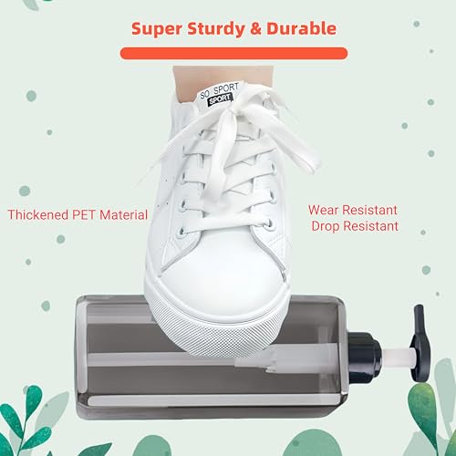 Shampoo and Conditioner Dispensers 25OZ Refillable Large Shower Bottles 2Pack Hand Soap Dish Soap Dispenser with Waterproof Labels Square Pump Bottle for Bathroom and Kitchen- Gray, 750ml - color: Gray - 2pack 25oz