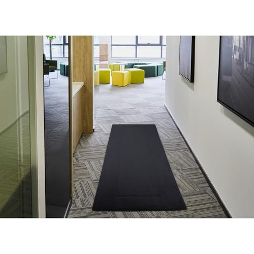 Ultra-Soft Extra-Thick Non-Slip Memory Foam Long Bath Runner Mat (2 ft x 5 ft, Black) - color: Black, size: 2' x 5' (Rectangular)
