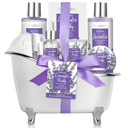Mother's Day Gift, Spa Gift Basket for Women, 8pcs Lavender Spa Kit Set with Body Wash, Bubble Bath, Scrub, Bath & Beauty Skin Care Gift Sets, Christmas Gifts Set for Women, Her, Mom - size: 8pcs Lavender