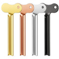 4 PCS Toothpaste Squeezer, Metal Tube Squeezer, Stainless Steel Toothpaste Roller, Manual Tube Wringer Key Dispenser for Cream Cosmetic Paint Squeezing Aids