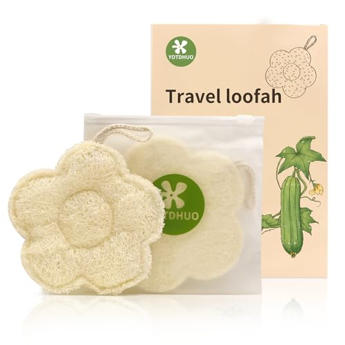 Travel Loofah Made from Real Egyptian Shower Loofah Spong Natural,Rough,Exfoliating,Quick-Drying,Lightweight,Rich Foam,Designed for Travel Convenient to Pack and Carry(2pack) - color: 2pack