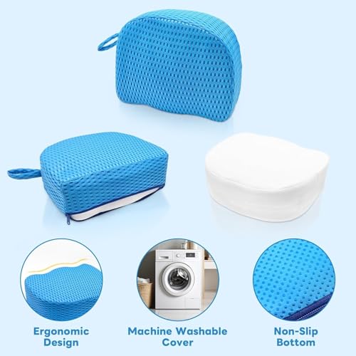 Premium Weighted Hot Tub Booster Seat for Adults (2 Pack), 3D Air Mesh Spa Seat Cushion with Non-Slip Micro Dot Bottom, Quick-Dry Ergonomic Hot Tub Seat Riser for Indoor Outdoor Spa & Jacuzzi