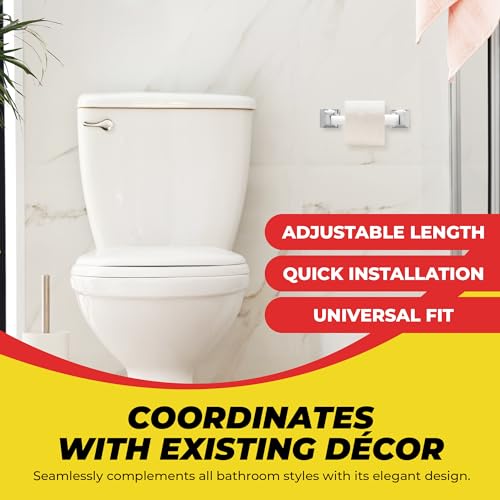 Qualihome White Universal Plastic Spring Loaded Toilet Paper Roll Holder Replacement Rod, White Toilet Paper Roll Replacement Rod - color: White