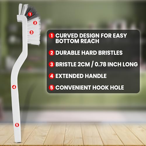 8 Pcs Crevice Cleaning Brush Set – Hard Bristle Cleaning Tools for Grout, Gaps & Narrow Spaces – Multi-Purpose Grout Brush, for Cleaning Bathroom, Shower, Window Tracks, Kitchen - color: Pack of 8 - Assorted Colors - Set B