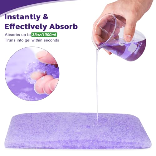 Oumee Scented 100 Count Absorbent Commode Pads for Bedside Commode Bucket | Commode Liner Pads with Absorbent Gel, Potty Liner Pads for Adults Seniors Portable Toilet Pad Bedpans - size: 9.5*5.1in-Lavender