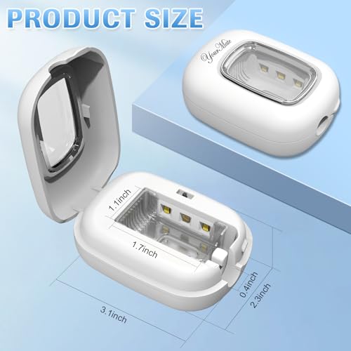 YourMate Rechargerable UVC Toothbrush Sanitizer Case Pro Compatible with Electric Toothbrush Heads/Regular Toothbrushes Travel Toothbrush Covers Case Magnetic Holder for Houshold/Traveling White - color: White