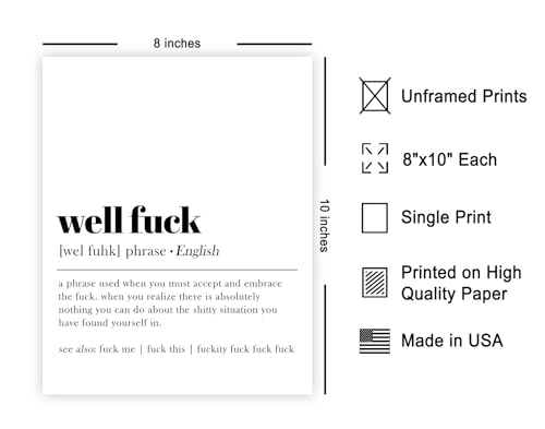 Poster Master Definition Print - Typography Poster - Dictionary Art - Minimal Gift for Men & Women - Funny Wall Decor for Dorm, Bedroom or Living Room - 8x10 UNFRAMED Wall Art - color: Style06, size: 8"L x 10"W