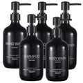 Shampoo and Conditioner Dispenser(5Pack) 16.9oz Refillable Shampoo and Conditioner Bottles,Dispenser for Shower (Black) - color: Black-m