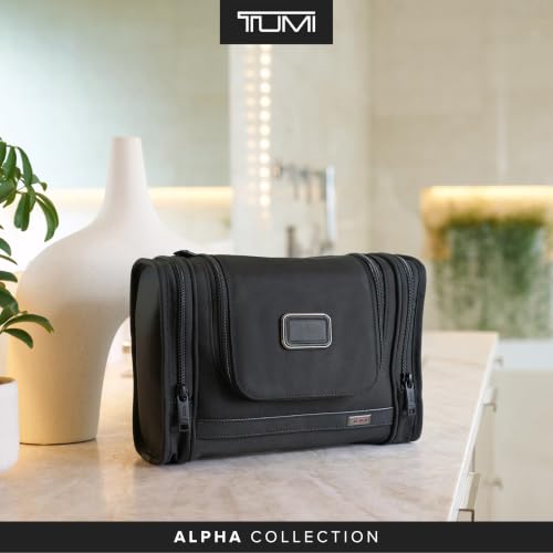 TUMI - Alpha Hanging Travel Kit - Toiletries and Cosmetics Organizer - Travel Essentials Bag with Hooks & Pockets - Black - color: Black