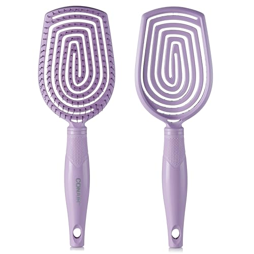 Conair Scalp Care Detangling hairbrush - Curly Hair Brush - Scalp Massager - hairbrushes for women & men - detangler for all lengths - can use wet or dry - Paddle - color: Electric Purple, size: 1 Count (Pack of 1)
