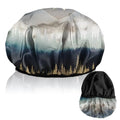 Luxury Shower Cap Terry Lined Reusable Triple Layer Waterproof Hair Elastic Caps Shower Bath Hat for Women Girls Cute Aesthetic-Forest - color: AL14-Forest