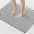Yolife Stone Bath Mat Large, 32" x 20" Diatomaceous Earth Bath Mat for Bathroom, Super Absorbent Quick Drying Bathroom Stone Mat, Non-Slip Diatomite Shower Mat, Easy to Clean, Light Grey - color: Light Grey