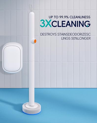 Disposable Toilet Cleaning System - Toilet Wand Kit with 36 High-Performance Refills, Wall Mounted Toilet Brush and Holder for Deep Cleaning Bathroom (Toilet Brush+18 Refills)