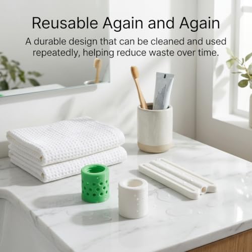 Toothpaste Refill Adapter & Toothpaste Tube Squeezer Combo Pack – Reusable Toothpaste Tube Connector Transfers Remaining Toothpaste Between Tubes – Reduce Waste, Save Money & Get Every Last Drop
