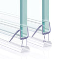 Shower Door Bottom Seal, 4 PCS 3/8" x 36" Shower Door Sweep for 3/8 Inch Glass, Frameless Glass Shower Door Seal Strip, Stop Shower Leaks and Create a Water Barrier - size: For 3/8" Glass-4 PCS
