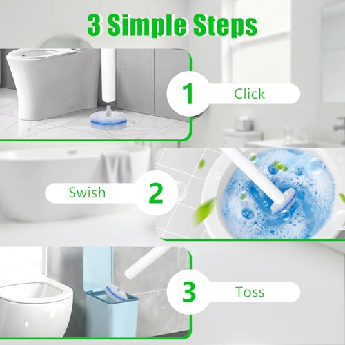 40 Count Toilet Bowl Wand Refills for Clorox, 4X Cleaning Power Toilet Bowl Cleaner Refill Pads for Clorox Wand System, Disposable Toilet Brush for Bathroom Cleaning - size: 1 Count (Pack of 40)