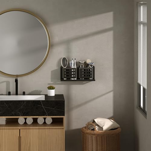 Aluminum Toothbrush Holder， Wall-Mounted，Bathroom Rack，4 Slot，Black | Bracket Shower Toothbrush Razor Holder Suitable for Toothbrush, Toothpaste, Razor and Comb etc Bathroom Storage - size: Black four slots