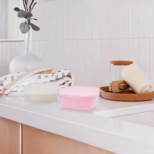 Travel Soap Dish, Soap Box Case with Bar Soap Saver Pad Portable Soap Rest for Bathroom Shower Home Outdoor Gym Fitness Vonpri (Translucent 1Pack) - color: Translucent 1pack