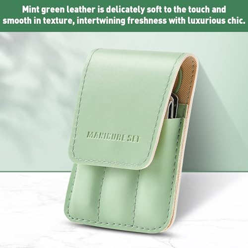 Manicure Kit Gifts for Women, Useful Nail Clipper Set, Christmas Small Gifts for Wife, Cute Stocking Stuffers for Teenage Daughter, Exquisite White Elephant Gifts for Adults (Green)