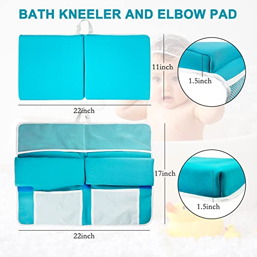 Baby Bath Kneeler and Elbow Rest Pad Set, Bathtub Kneeling Pad, Baby Accessories for Bath, Relieve Your Knees and Elbows - color: Deepblue