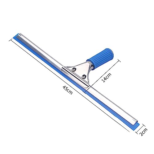 18 Inch Window Squeegee with Removable Blade Windows Clean Glass Cleaning Water Wiper (18in/45cm, Blue) - color: Blue, size: 18in/45cm