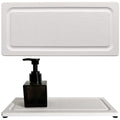 2 PCS Fast-Drying Stone Trays for Bathroom Sink & Kitchen Counter, Water Absorbing Diatomite Sink Coasters, Vanity Tray, Hand Soap Holder with Anti-Skid Pads (9.5" x 4.7" White) - color: 9.5" X 4.7" White