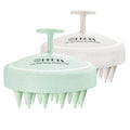 HEETA Scalp Massager Hair Growth 2-Pack, Silicone Scalp Scrubber Shampoo Brush for Exfoliation Dandruff Removal Head Massage Stress Relax, Wet & Dry Use for Women Men Hair Care, Wheat Straw Material - color: Light Green & Beige