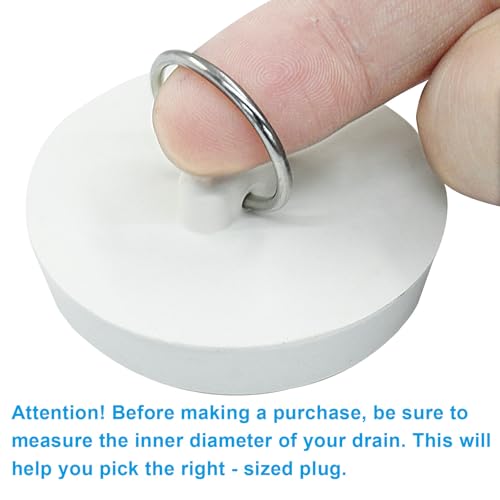 Rubber Drain Stoppers, 2 Pack, 1-7/8 Inch (47mm) | Bathroom Sink Stopper, Universal Bathtub Drain Plug, Hanging Ring, For Kitchen Sink Tub Drain - style: 1-7/8 Inch