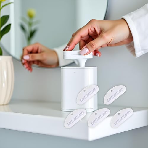 5Pcs White Toothpaste Squeezer, Plastic Toothpaste Tube Squeezer Dispenser, Toothpaste Clips for Saving Toothpaste, Tube Squeezers, Daily Living Tube Squeezing Aids, Toothpaste Squeezer