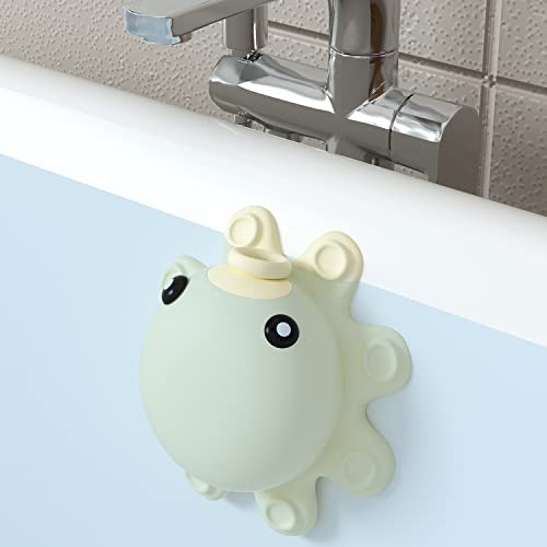Bathtub Overflow Drain Cover Tub - tub Overflow Drain Cover, Soak Bath Overflow Drain Cover, Bathroom Spa Accessories, Adds Inches of Water for Deeper Bath (Silicone, Creamy-White) - color: Off White