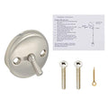 Bath Tub Waste Overflow Drain Trip Lever Face Plate for Bathtub with Matching Screws for Faceplate (Brushed Nickel) - color: Brushed Nickel