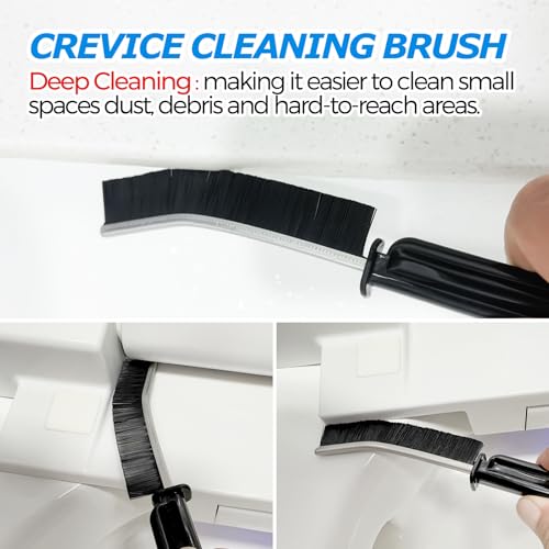 FORASTO 3IN1 Toilet Brush and Plunger Set, Crevice Cleaning Combo, Black | Bathroom accessories, bathroom decor, apartment essentials, home essentials, cleaning supplies, compact floor storage