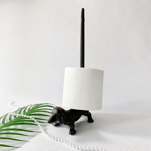 Dachshund-Shaped Paper Towel Holder, Free-Standing Toilet Paper Holder, Decorative Dachshund Statue for Home Decoration - color: Dachshund