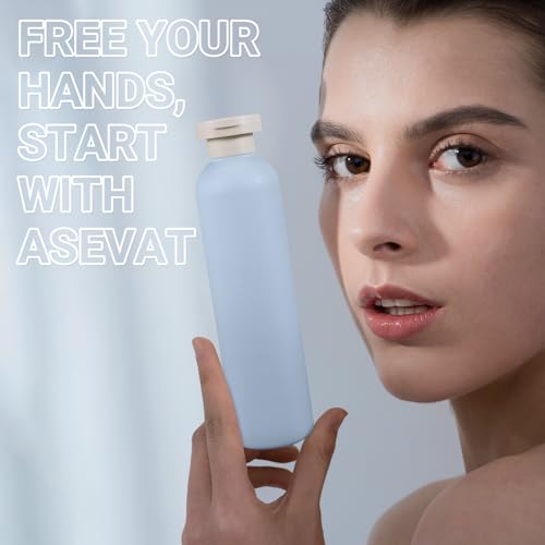 ASEVAT 8.8 oz Plastic Travel Refillable Shampoo Bottles, Empty Squeeze Bottles with Flip Cap, Travel Containers for Shampoo, Conditioner, Lotion, Cream and Liquids (4 Pcs) - color: Blue, size: 8.8 Ounces