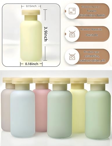 3 Pcs 100ml Plastic Squeeze Bottle, Empty Shampoo Conditioner Container Travel Size Toiletries Bottles, for Shampoo, Lotion, Cream and Liquids(Garden series)