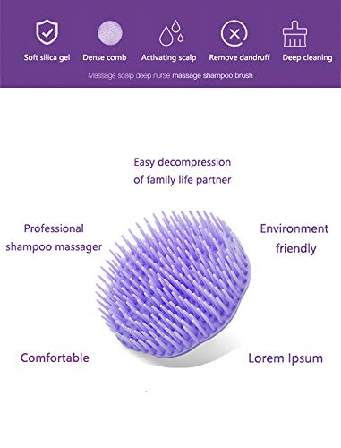 Aroveea Hair Scalp Brush Dandruff Cleaning Brush Shower Scalp Shampoo Brush Scalp Massager Pack of 4 (White and Green) - color: White and Green
