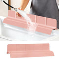 23Inch Sink Splash Guard – Extended Length & Tall Silicone Kitchen Sink Splash Guard with Overhang Drainage Design & Strong Suction Cups for Countertop (Lotus Pink, 23''x3.5'') - color: Lotus Pink, size: 23''x3.5''