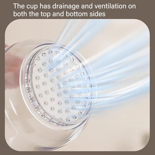 Breathable Toothbrush Travel Case, 2 in 1 Portable Travel Toothbrush Holder and Mouthwash Cup, Large Capacity Toothbrush Cup with Lid for School, Camping, Business Trip, Bathroom, Cruise (Beige) - color: Beige