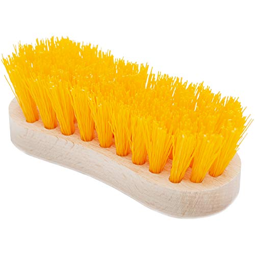 Stiff Bristle Brush - Scrub Brush for Deep Cleaning, Hand Brush with Hard Bristles, Utility Nylon Brush for Indoor and Outdoor, Wooden Boot Hand Scrubber, Scrubbing Brush Heavy Duty