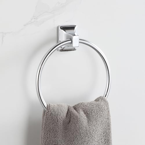 4 Pieces Bathroom Hardware Accessories Set, Stainless Steel 24 inch Towel Bar, Towel Rack, Robe Hook, Toilet Paper Holder for Bathroom Wall Mounted (Chrome) - color: Chrome