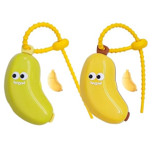2Pcs Banana Toothbrush Head Cover - Travel Toothbrush Protector with Toothpaste Case, Portable Reusable Organizer for Electric & Manual Toothbrushes, Fruit Design, Home & Travel Use